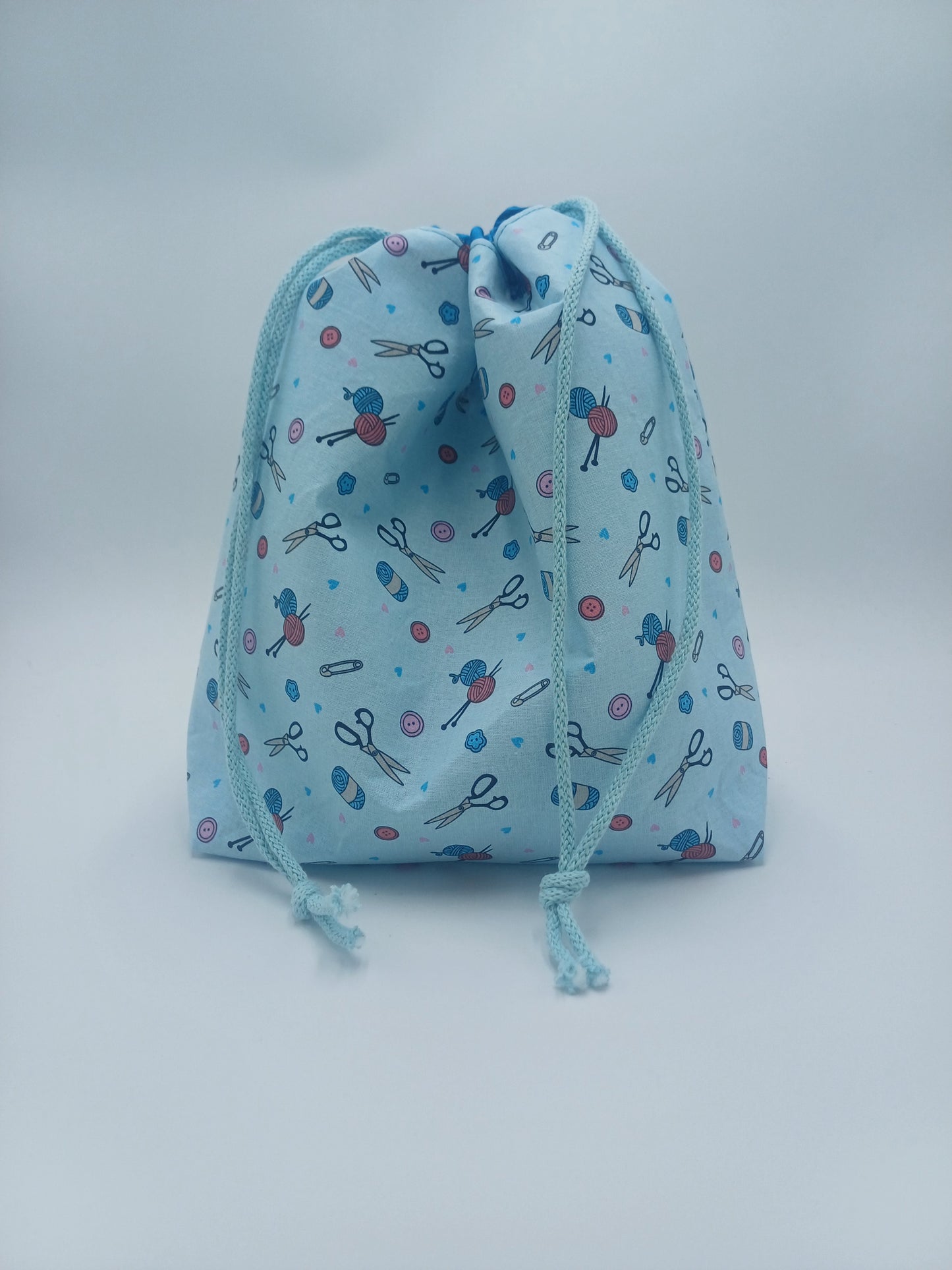 kleine Projectbag "Nadel&Faden" mit Kordelzug