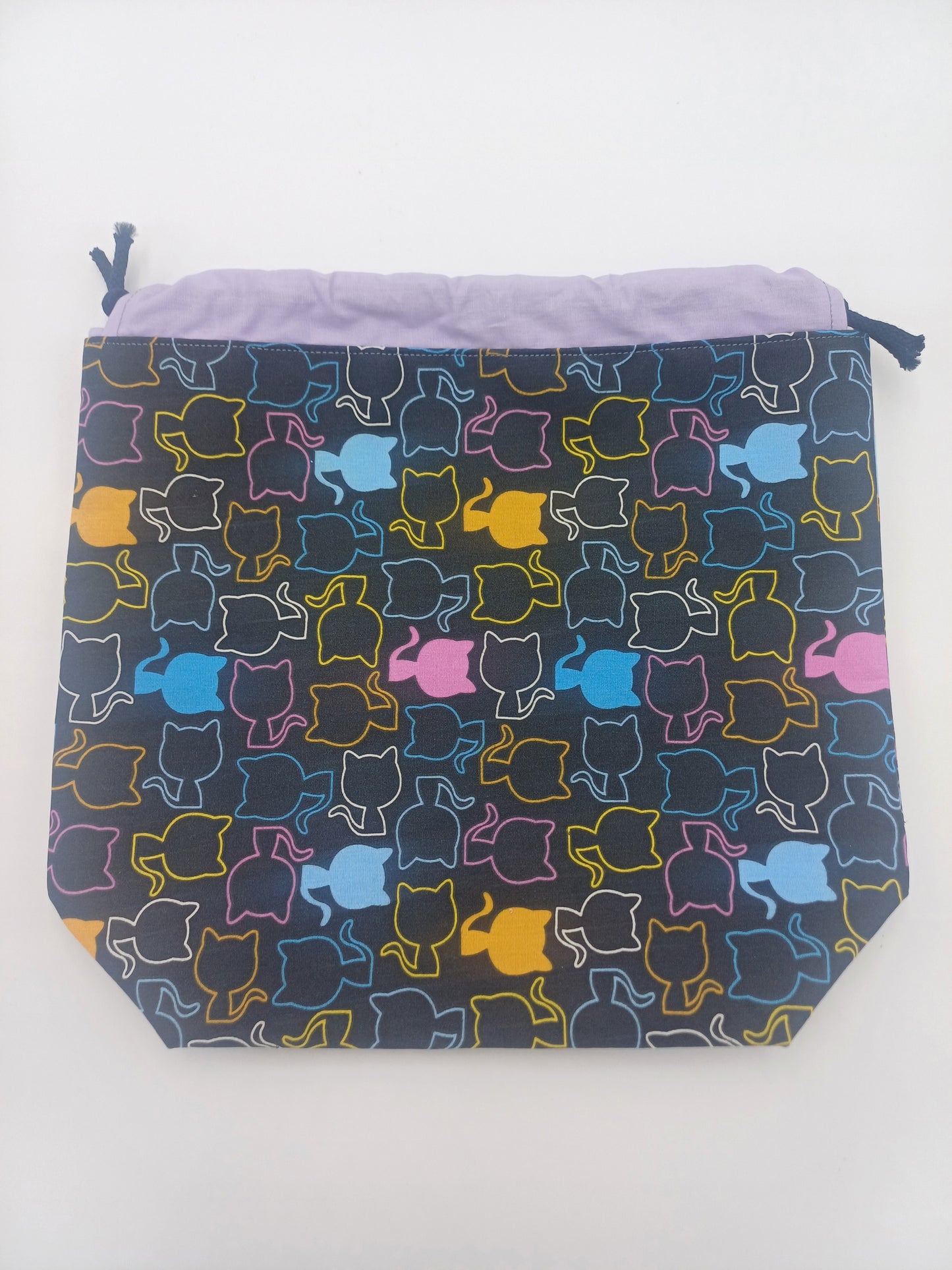 kleine Projectbag "Katzen" mit Kordelzug