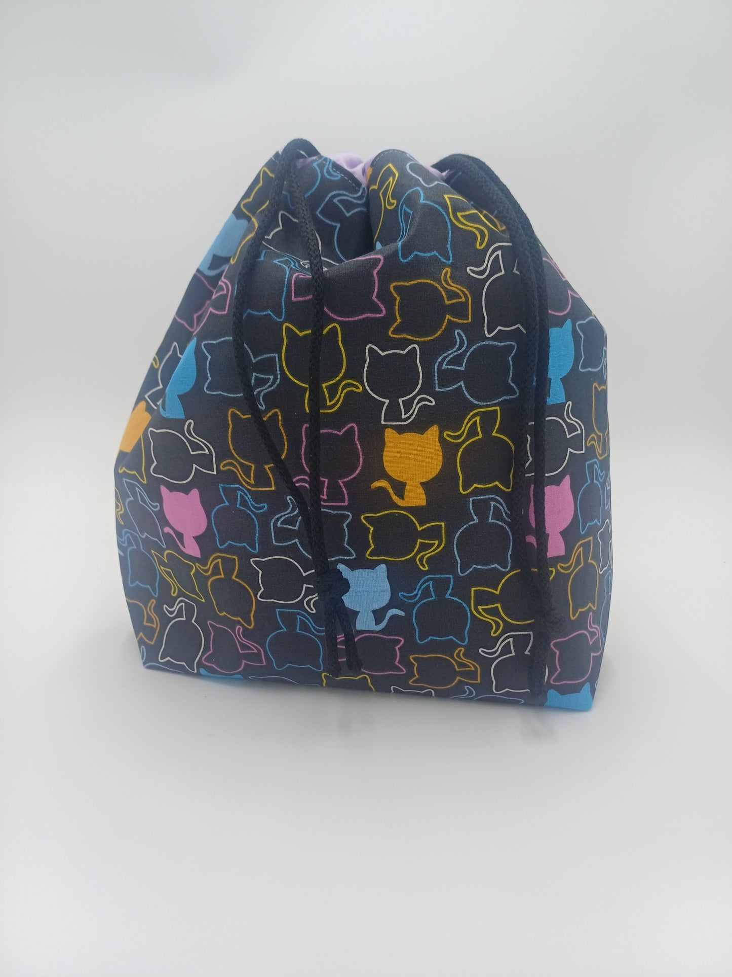 kleine Projectbag "Katzen" mit Kordelzug