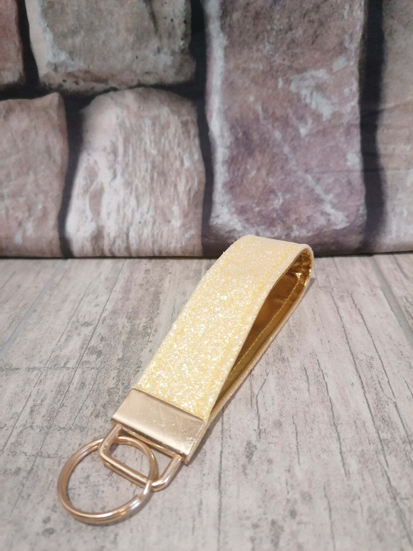 Schlüsselanhänger "Gold Glitzer"