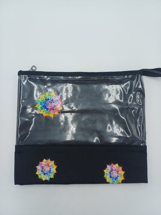 Clearbag Größe S mit Blume DTF-DRUCK