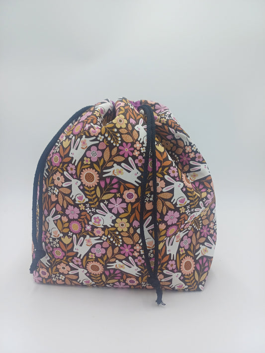 kleine Projectbag "Hasen" mit Kordelzug