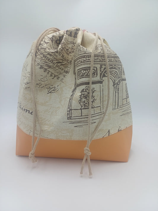 große Projectbag "Paris" mit Kordelzug