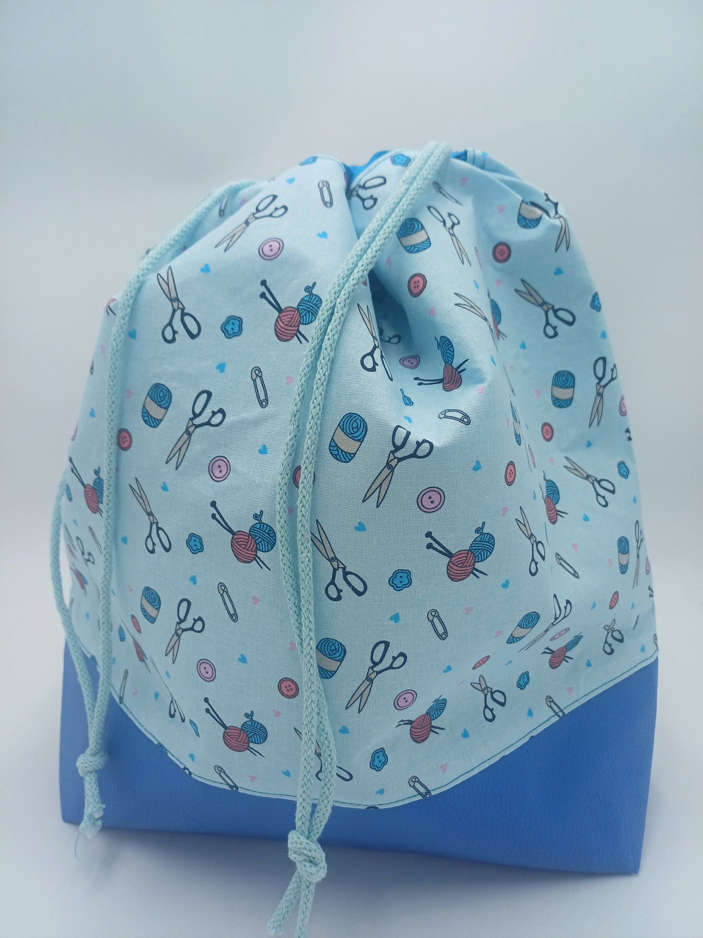 große Projectbag "Nadel&Faden" mit Kordelzug