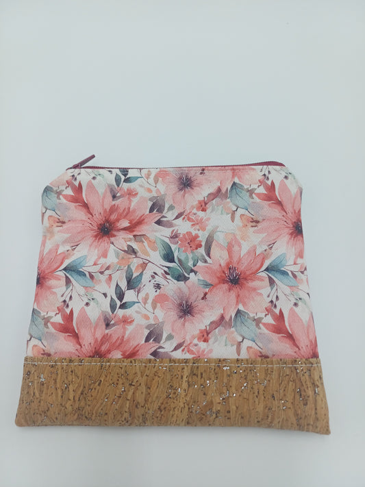 Zubehörtasche rosa Flower