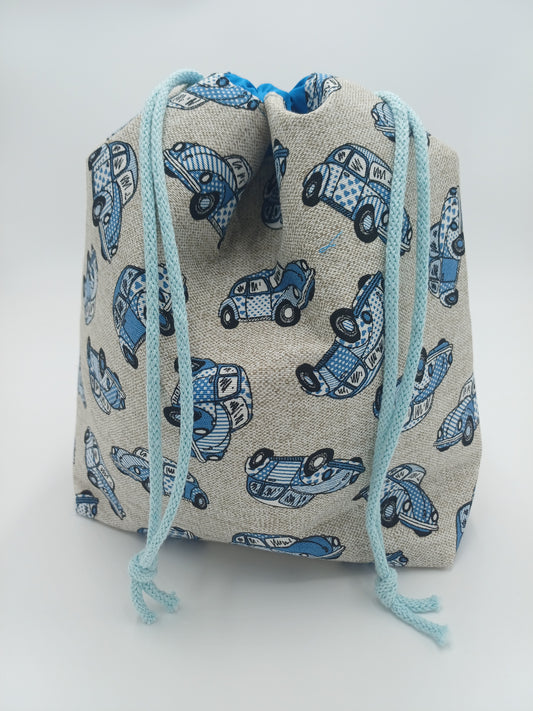 kleine Projectbag "Auto" mit Kordelzug