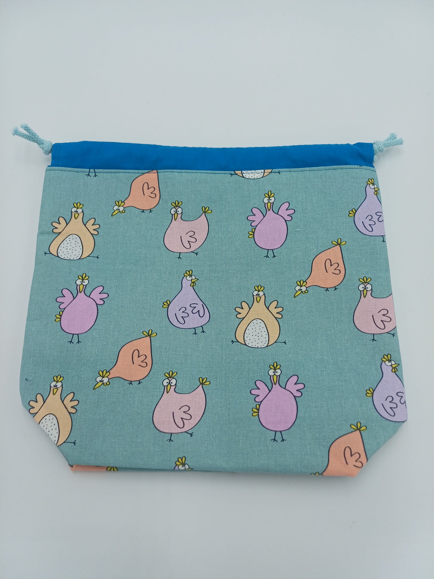 kleine Projectbag "crazy Chicken" mit Kordelzug