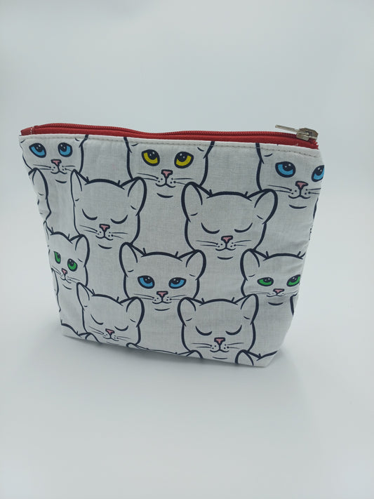 kleine Kosmetiktasche cats