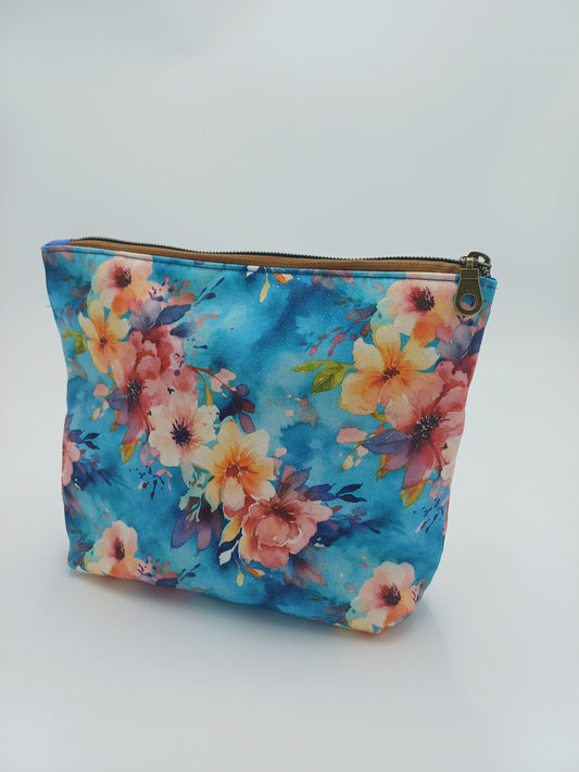kleine Kosmetiktasche blue Flower