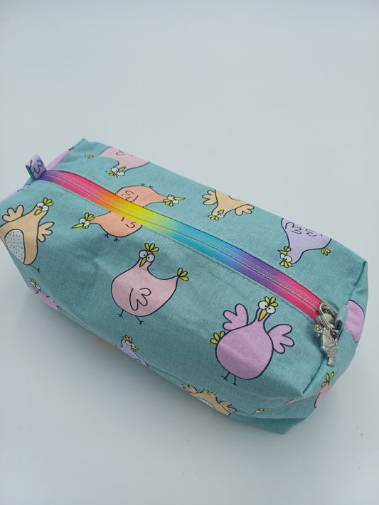 Boxybag mit Reißverschluss Crazy Chicken