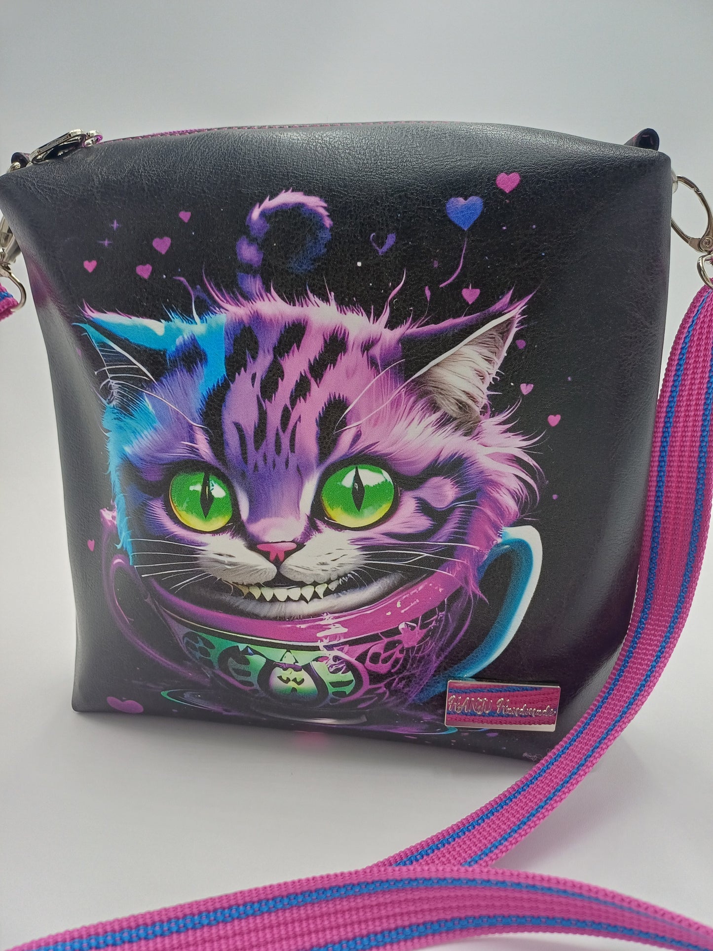 Kleine Umhängetasche Boxybag magischer Katzenzauber