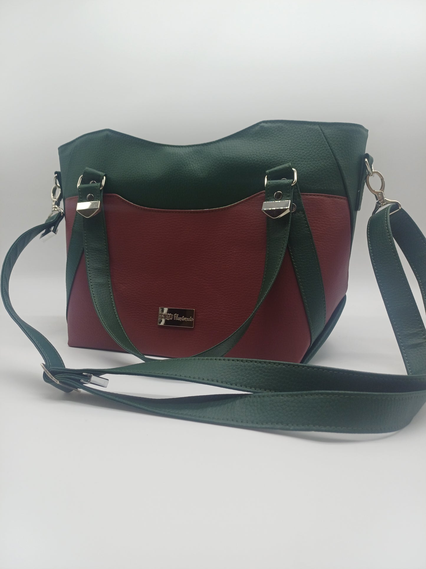 Umhängetasche "Forest & Wine" – Handmade