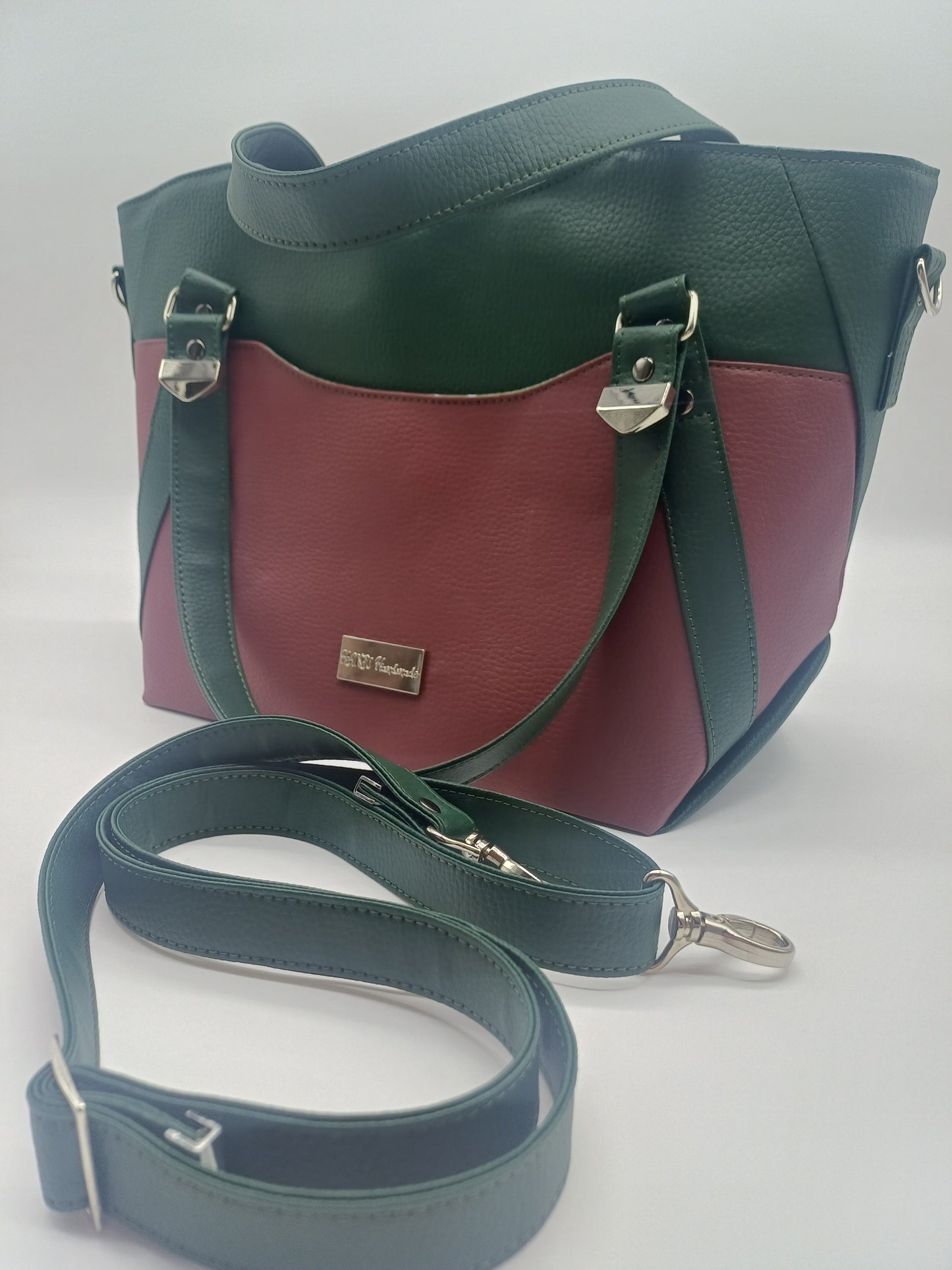 Umhängetasche "Forest & Wine" – Handmade