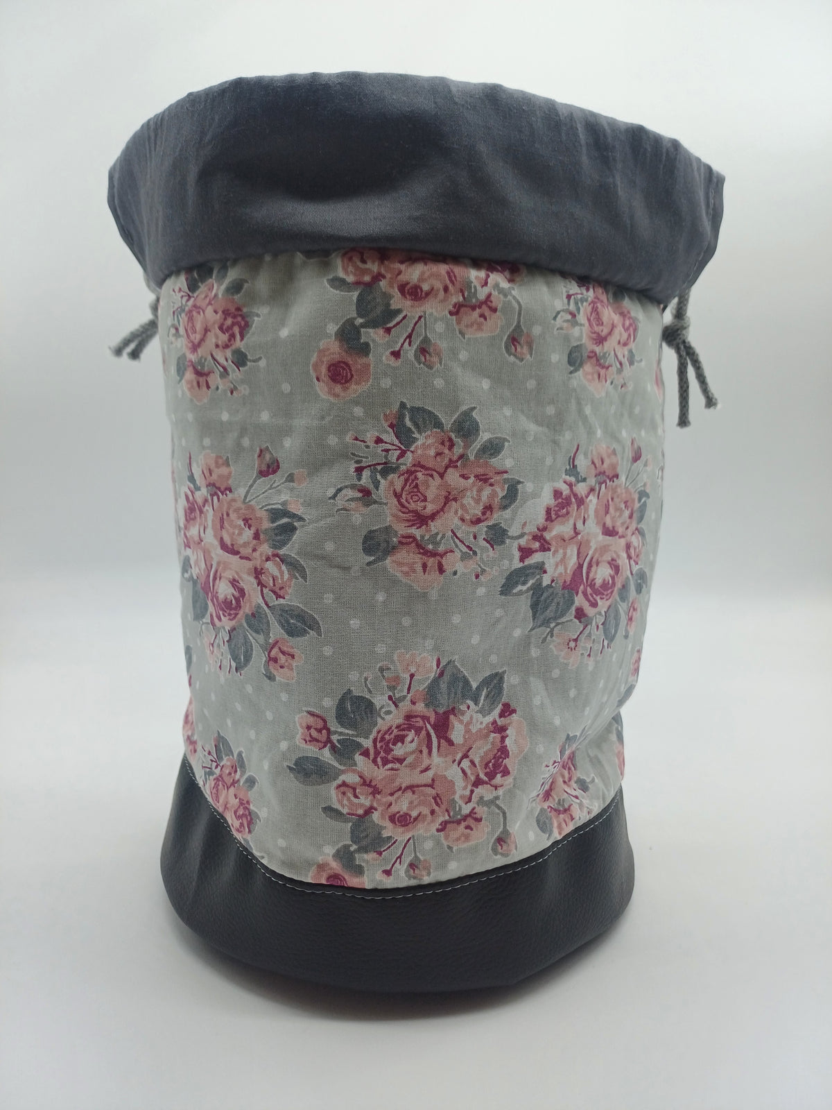 Clearbag runde Form grey roses