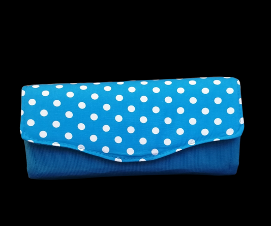 große Geldbörse blau