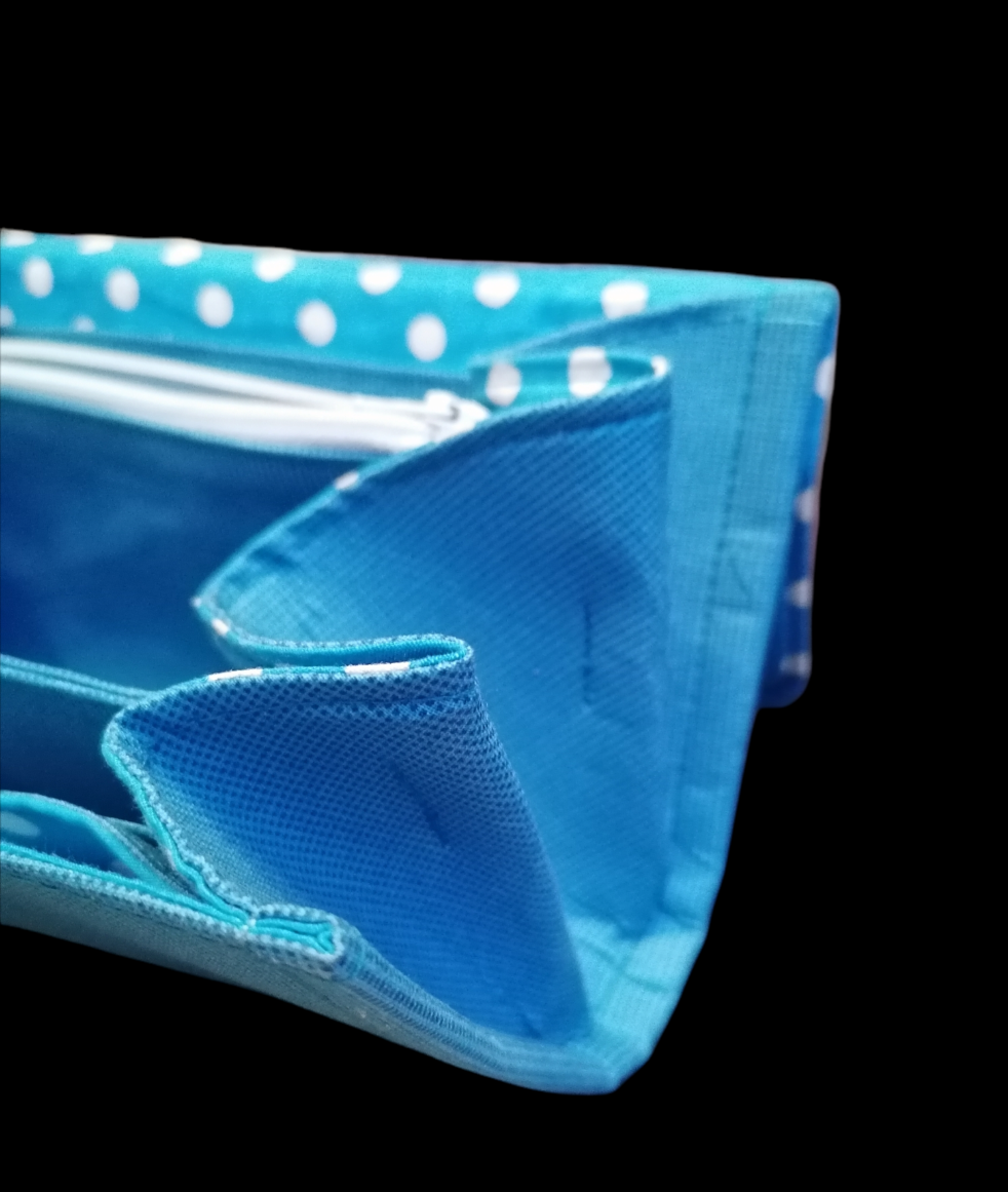 große Geldbörse blau