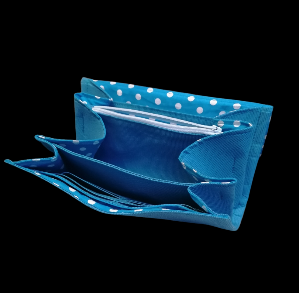 große Geldbörse blau